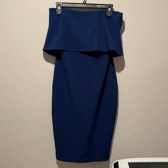 Likely Driggs Strapless Dress in Navy Blue - Picture 1 of 6